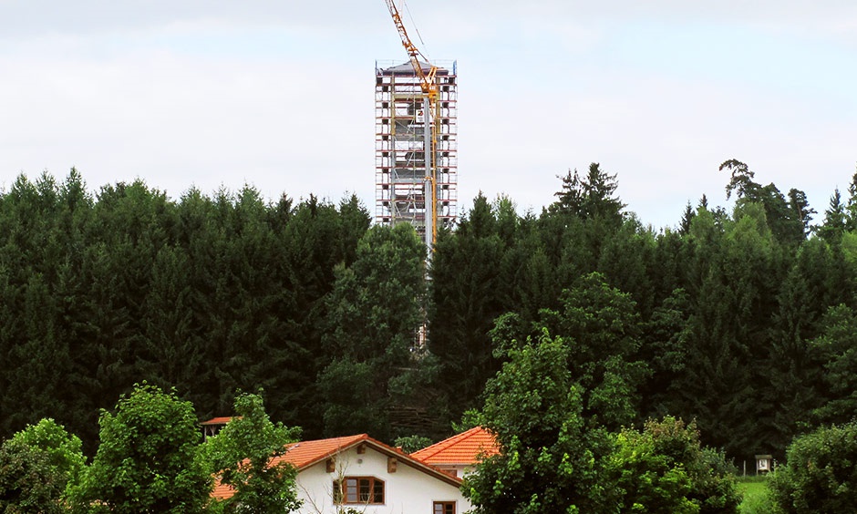 35 m hoher Aussichtsturm im Wildpark Oberreith